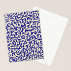 Playful strokes #2 / Blue on Beige Stationery Card Gallery Image 2