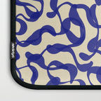 Playful strokes #2 / Blue on Beige Laptop Sleeve Gallery Image 3