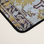 Antique Turkish Oushak Rug Cute Abstract Flowers Floral Pattern  Desk Mat Gallery Image 4