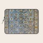 Antique Turkish Oushak Rug Cute Abstract Flowers Floral Pattern  Laptop Sleeve Gallery Image 1