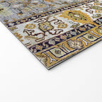 Antique Turkish Oushak Rug Cute Abstract Flowers Floral Pattern  Welcome Mat Gallery Image 2