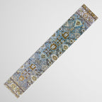 Antique Turkish Oushak Rug Cute Abstract Flowers Floral Pattern  Table Runner Gallery Image 3
