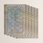 Antique Turkish Oushak Rug Cute Abstract Flowers Floral Pattern  Wrapping Paper Gallery Image 3