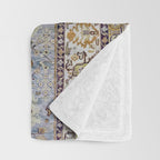 Antique Turkish Oushak Rug Cute Abstract Flowers Floral Pattern  Throw Blanket Gallery Image 3