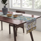Antique Turkish Oushak Rug Cute Abstract Flowers Floral Pattern  Table Runner Gallery Image 2