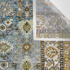 Antique Turkish Oushak Rug Cute Abstract Flowers Floral Pattern  Wall Tapestry Gallery Image 3