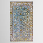Antique Turkish Oushak Rug Cute Abstract Flowers Floral Pattern  Tablecloth Gallery Image 2
