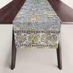 Antique Turkish Oushak Rug Cute Abstract Flowers Floral Pattern  Table Runner Gallery Image 1