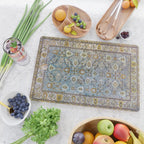 Antique Turkish Oushak Rug Cute Abstract Flowers Floral Pattern  Cutting Board Gallery Image 2