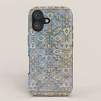 Antique Turkish Oushak Rug Cute Abstract Flowers Floral Pattern  iPhone Case Gallery Image 1