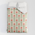 Christmas Stars - Red and Green  Duvet Cover Gallery Image 6