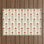 Christmas Stars - Red and Green  Outdoor Rug Gallery Image 1