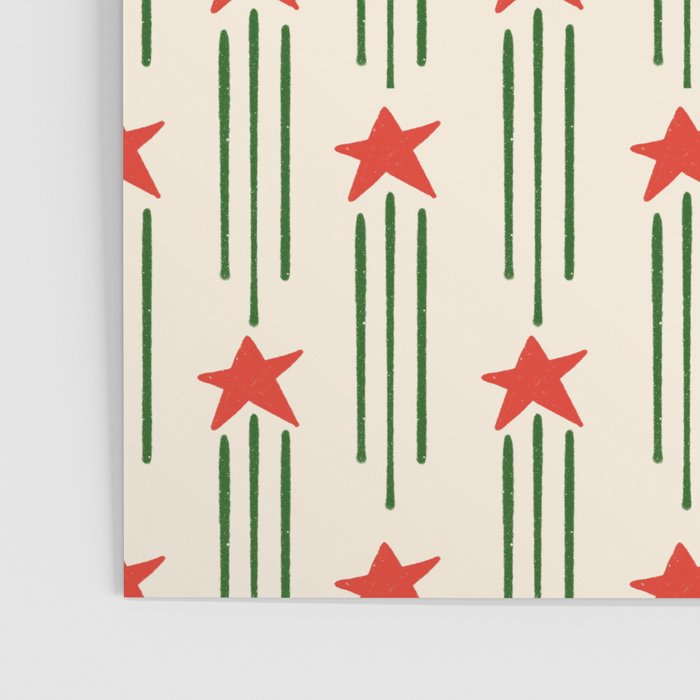 Christmas Stars - Red and Green  Poster Gallery Image 3