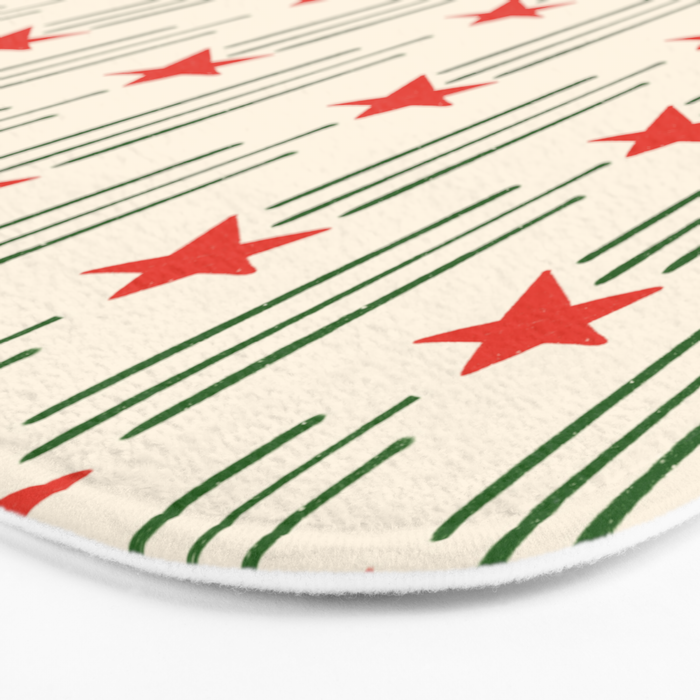 Christmas Stars - Red and Green  Bath Mat Gallery Image 3