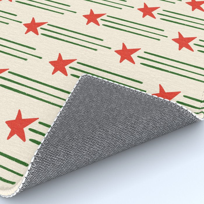 Christmas Stars - Red and Green  Rug Gallery Image 4