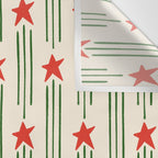 Christmas Stars - Red and Green  Wall Tapestry Gallery Image 3