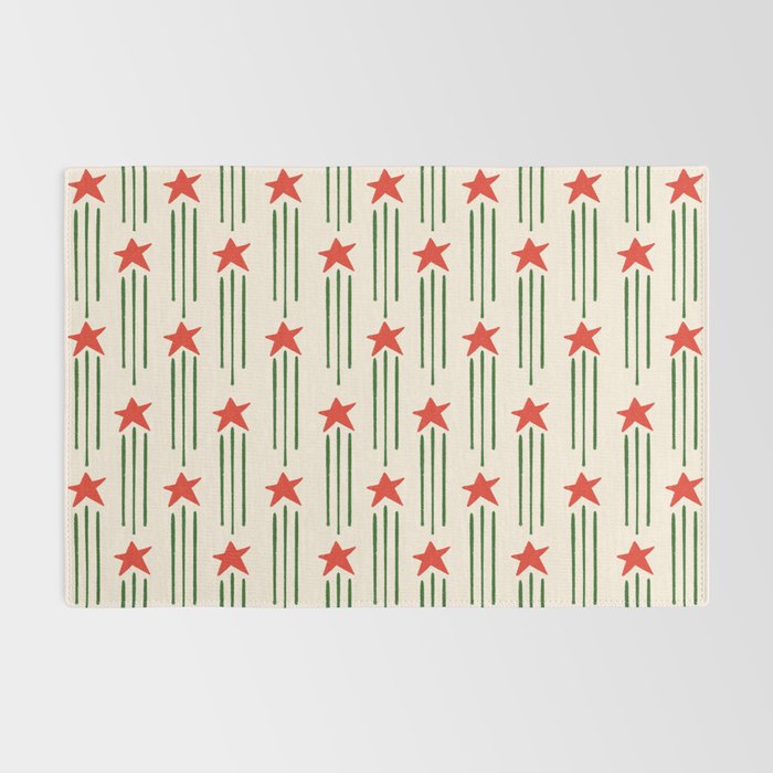 Christmas Stars - Red and Green  Rug Gallery Image 2