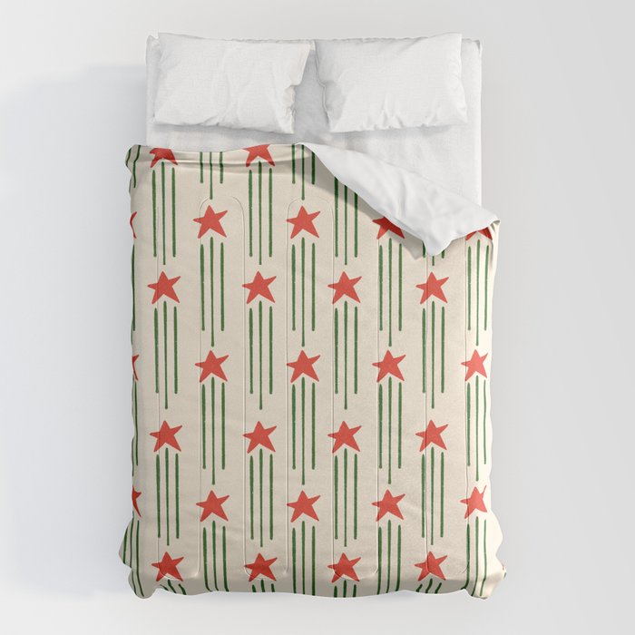 Christmas Stars - Red and Green  Comforter Gallery Image 6