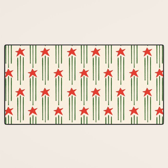 Christmas Stars - Red and Green  Desk Mat Gallery Image 3