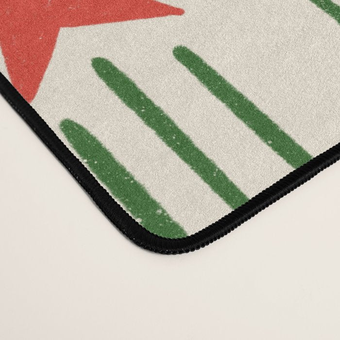 Christmas Stars - Red and Green  Desk Mat Gallery Image 4