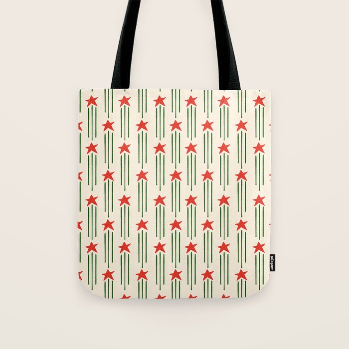 Christmas Stars - Red and Green  Tote Bag Gallery Image 1