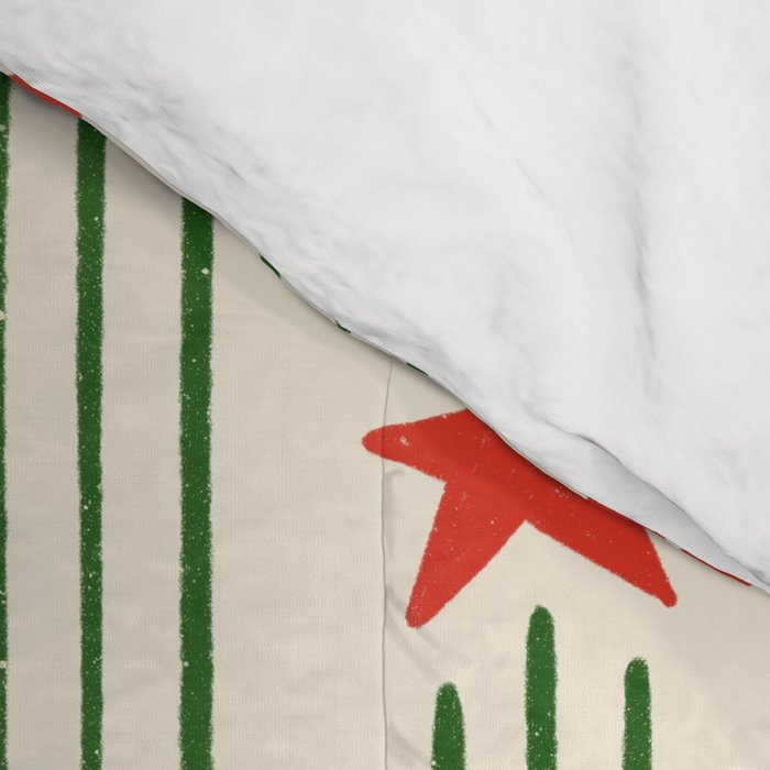 Christmas Stars - Red and Green  Comforter Gallery Image 4