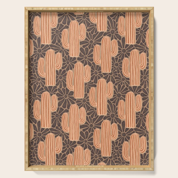 Sonora - terracotta, brown, and taupe Serving Tray Gallery Image 1