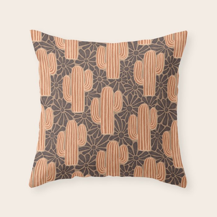 Sonora - terracotta, brown, and taupe Throw Pillow Gallery Image 6