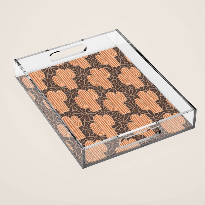 Sonora - terracotta, brown, and taupe Acrylic Tray Gallery Image 1