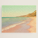 Her Mind Wandered Back and Forth With the Waves - michigan beach nature photograph Jigsaw Puzzle Gallery Image 1