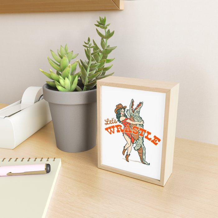 Let's Wrastle Cowgirl Mini Art Print Gallery Image 2