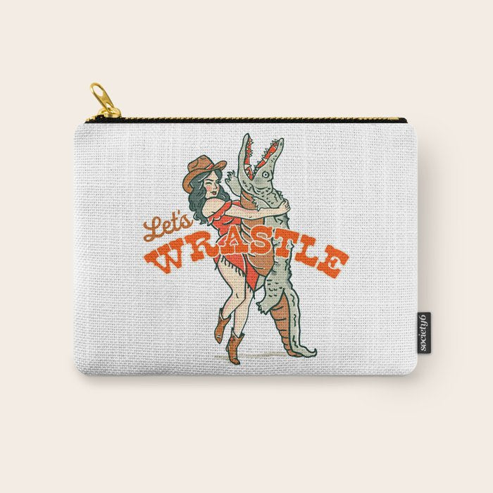 Let's Wrastle Cowgirl Carry All Pouch Gallery Image 1