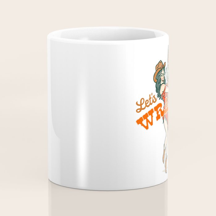 Let's Wrastle Cowgirl Coffee Mug Gallery Image 4