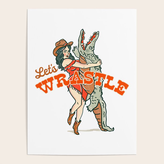 Let's Wrastle Cowgirl Poster Gallery Image 1