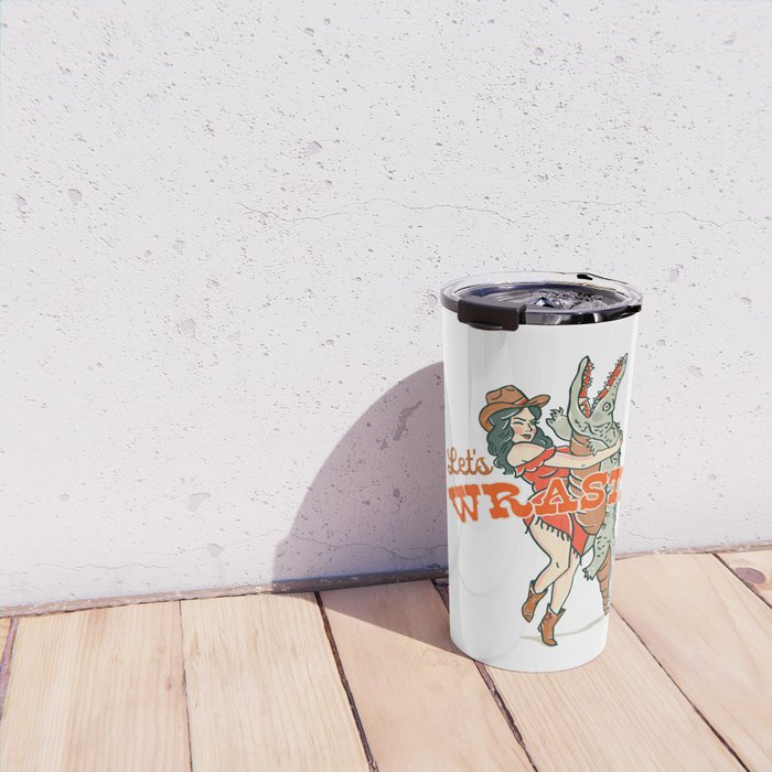 Let's Wrastle Cowgirl Travel Mug Gallery Image 4