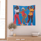 Roller Skaters 2 Wall Tapestry Gallery Image 2