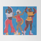 Roller Skaters 2 Throw Blanket Gallery Image 2