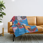 Roller Skaters 2 Throw Blanket Gallery Image 1