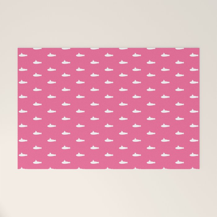 Tiny Submarines - Bright Pink Welcome Mat Gallery Image 1