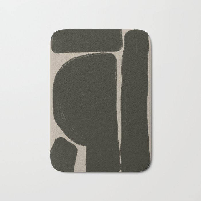 Organic Trendy Shapes Bath Mat Gallery Image 1