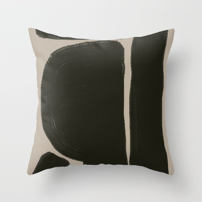 Organic Trendy Shapes Throw Pillow Gallery Image 1