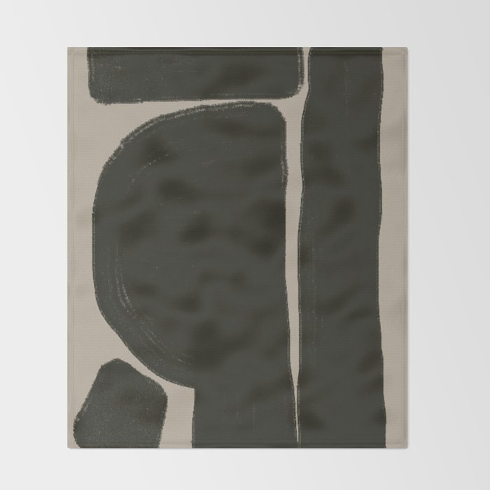 Organic Trendy Shapes Throw Blanket Gallery Image 2