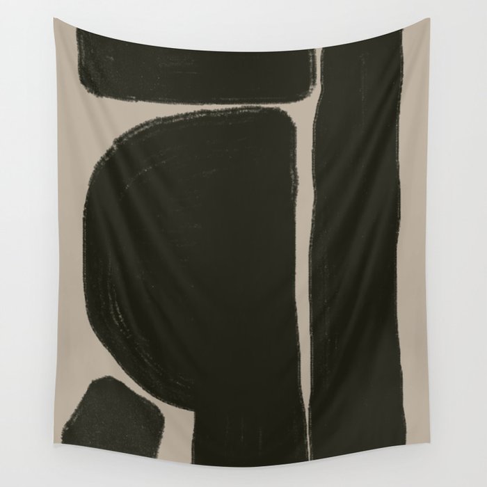Organic Trendy Shapes Wall Tapestry Gallery Image 1