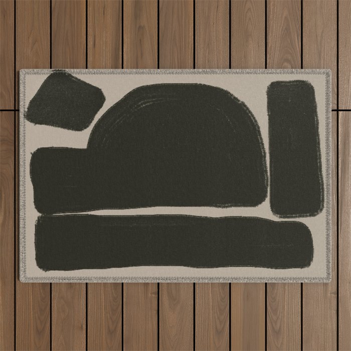 Organic Trendy Shapes Outdoor Rug Gallery Image 1