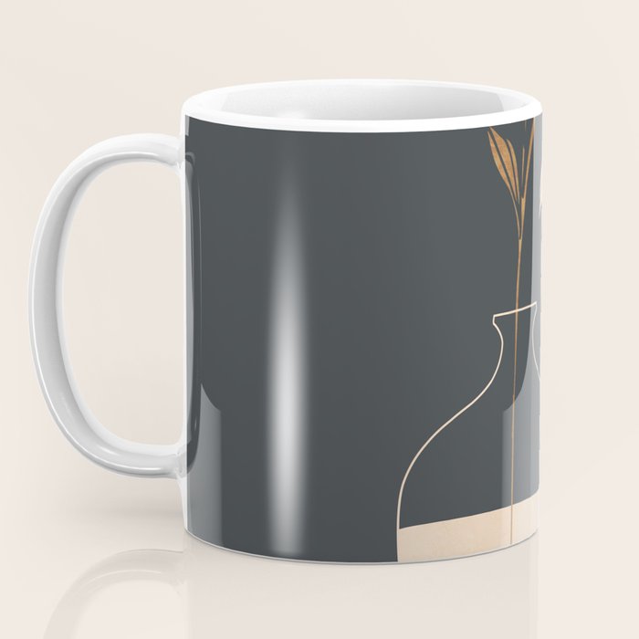 Minimal Abstract Art Vase Flower 3 Coffee Mug Gallery Image 3