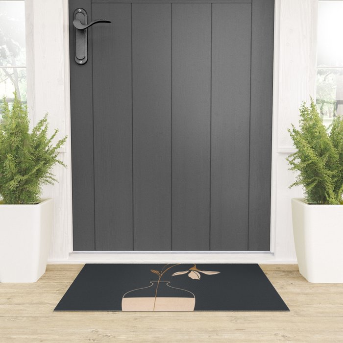 Minimal Abstract Art Vase Flower 3 Welcome Mat Gallery Image 3