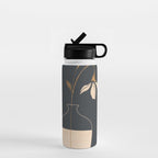 Minimal Abstract Art Vase Flower 3 Water Bottle Gallery Image 1