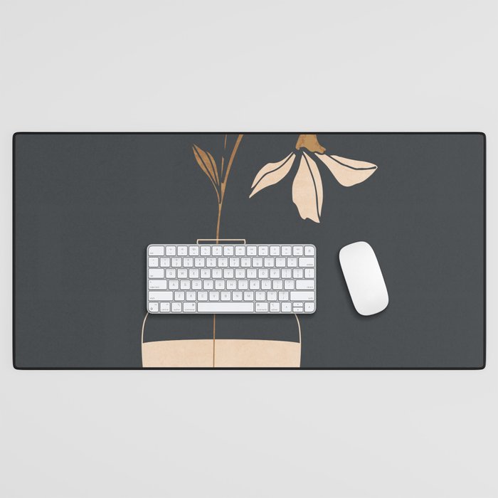 Minimal Abstract Art Vase Flower 3 Desk Mat Gallery Image 1