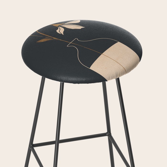 Minimal Abstract Art Vase Flower 3 Stool Gallery Image 2