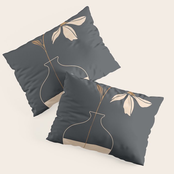 Minimal Abstract Art Vase Flower 3 Pillow Sham Gallery Image 3